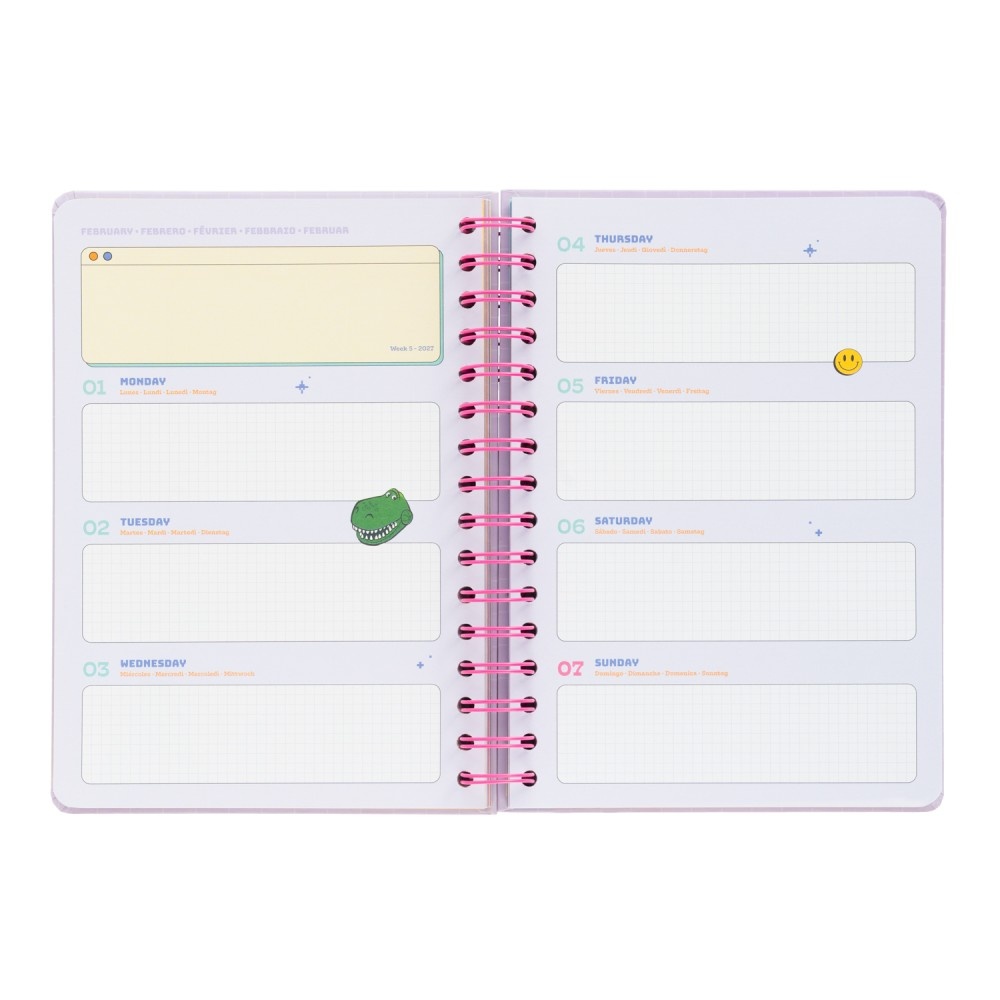 Grupo Erik Disney Toy Story - 2026/2027 Week To View A5 12 Months Academic School Diary - Multicolours